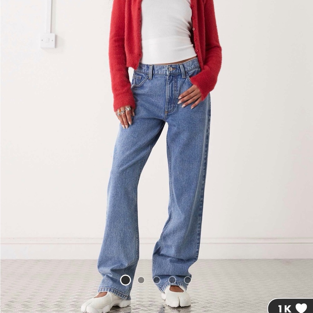 Straight Leg, Mid-rise Denim Jeans